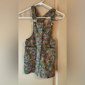Floral Green Kids Suspenders Size 5